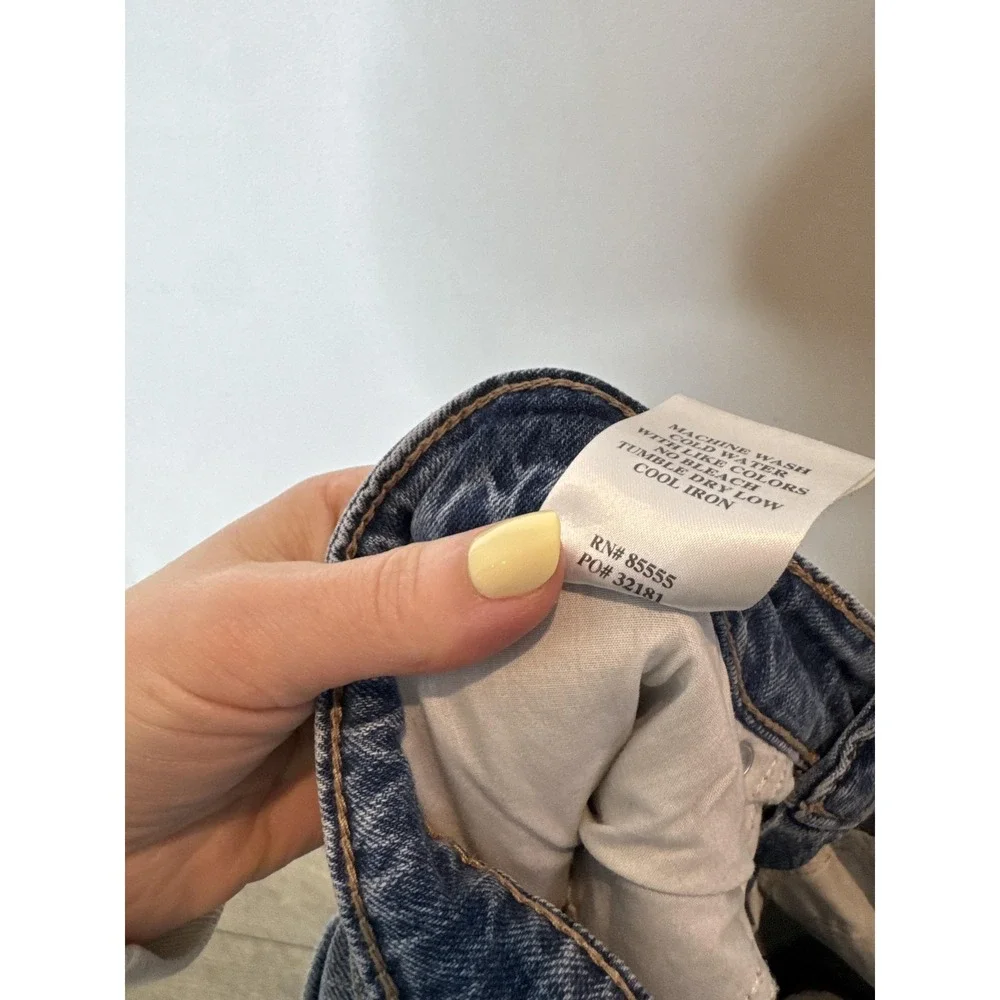 DAZE Tough Love Jeans Womens 29‎ Light Wash High Rise Straight Distressed Denim